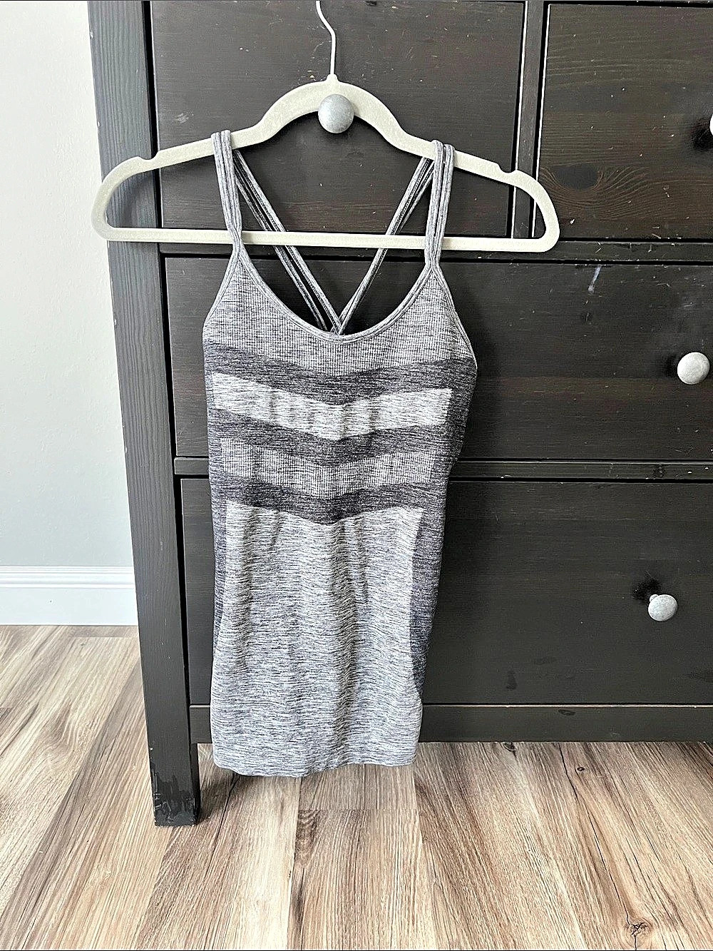 Lululemon Cool Racerback Tank Women's Geometric Tank Top Gray